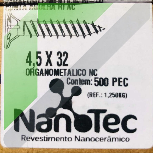 Imagem 3 de 6 de Parafuso Placa Cimentícia S/asas 4,5mm X 32mm (500 Un./cx.)