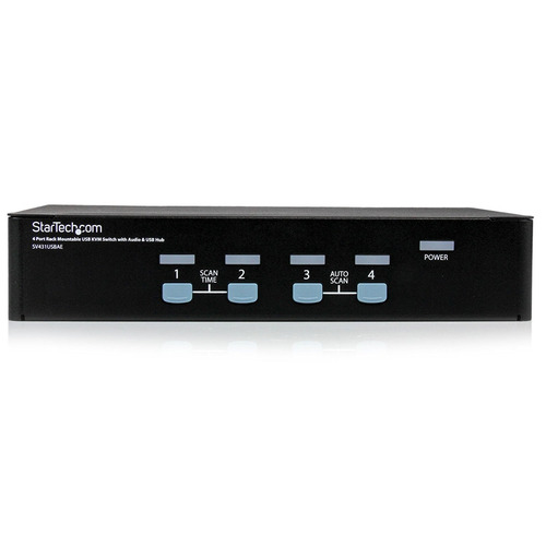 Startech.com 4 Rack Montable Puerto Conmutador Kvm Usb Con A