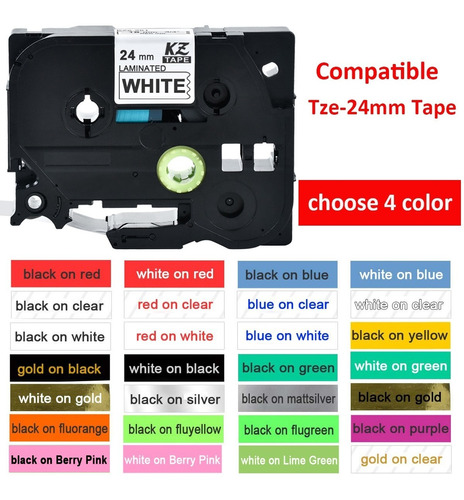 4 Colores Al Azar Elegir Para Brother P-touch Tze-251 Cinta