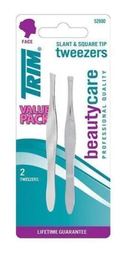 Pack 2 Pinzas Faciales Recta Y Oblicua Trim / Tennom