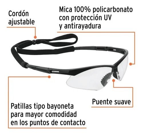 Truper LESP-ST, Lentes mica clara antiempaño con sujeta lentes, Sport – Los  tornillos