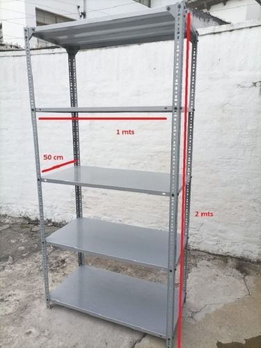 Imagen 1 de 2 de Estanteria Estante Mueble Metalico Industrial Repisa Usada