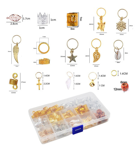 238x Bobina De Pelo Anillos De De Pelo Hojas Colgantes