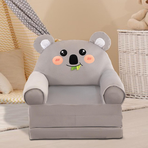 Sofá Cama Plegable Para Niños Y Niñas, Sillón Con Gris
