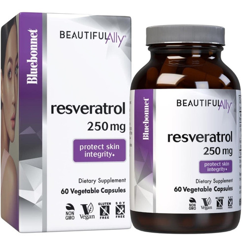 Resveratrol 250mg Bluebonnet - Unidad a $5782