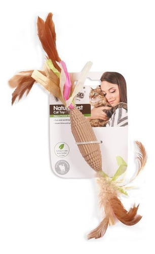 Pawise Nature First Caramelo Con Plumas Juguete Para Gatos