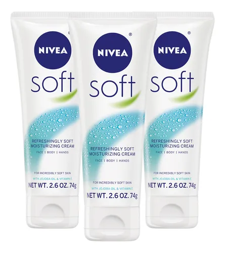 Creme Hidratante Nivea Soft 75ml Para Corpo, Rosto E Mãos