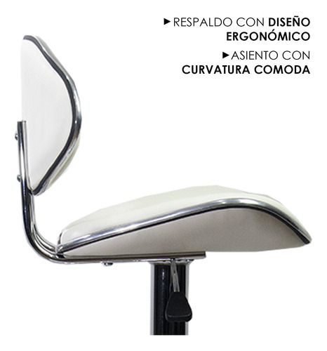 Kit 4 Bancos Barra Bar Comedor Respaldo Alto Shell B Blanco