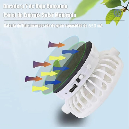 Sombrero Transpirable Con Ventilador Solar Para Un Verano Du