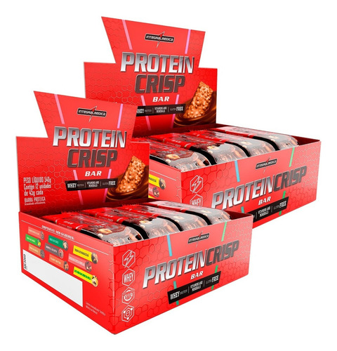 Kit 2x Protein Crisp Bar Barra De Proteina Integralmedica Sabor 2x Trufa De Avelã