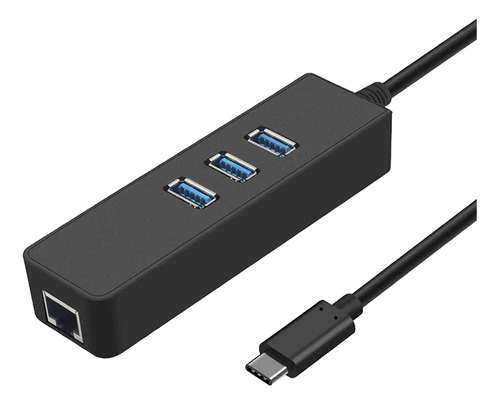 Hub Usb Tipo C, 3 Usb 3.0 + Puerto Ethernet Rj45 Gigabit