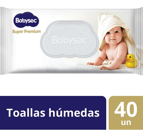 Toallas Húmedas Babysec Super Premium Cuidado Sensible 40 Un