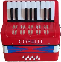 Comprar Corelli Whc104 Acordeón Niños Tipo Piano 17 Teclas 8 Bajos Color Rojo
