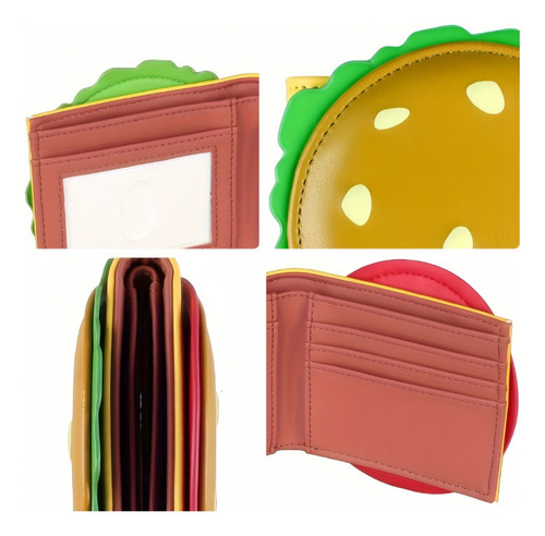 Cartera Divertida Con Forma De Hamburguesa