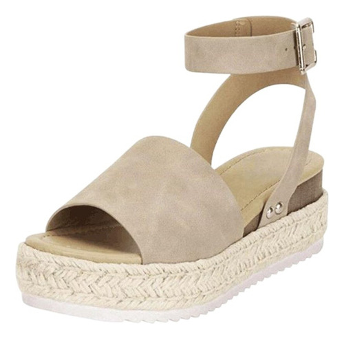 Sandalias Cómodas De Tacón De Cuña Y Cuerda De Cáñamo Para M