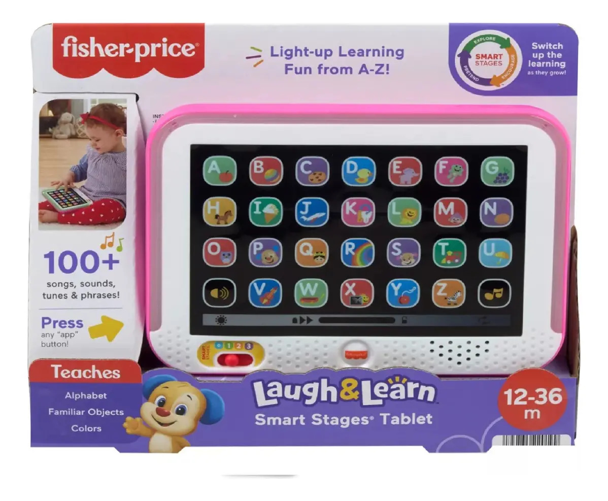 Fisher Price juguete tablet aprendizaje color rosa pálido Genérica