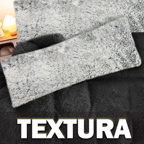 Almohada Cojín Decorativo Abrazable Pelo Largo Suave Esquima Gris Esquimal