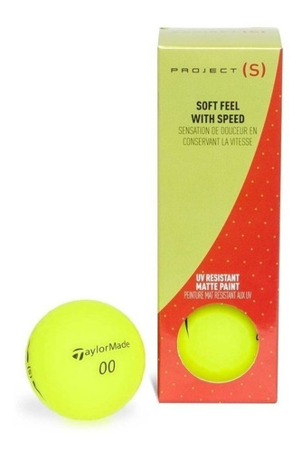 Imagen 1 de 3 de Golf Center Pelota Project (s) Amarilla Tubo X3