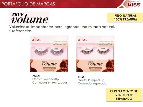 Pestañas Postizas Kiss Originales True Volume Ritzy