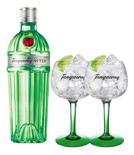 Combo Gin Tanqueray Ten 750ml + 2 Taças Tanqueray