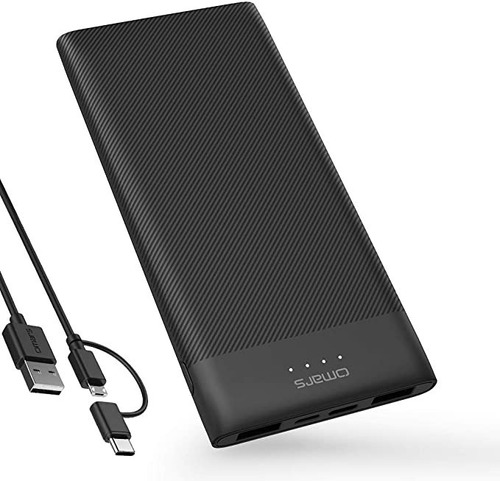 Bateria Auxiliar Externa - Usb C Power Bank Omars 10000 Mah