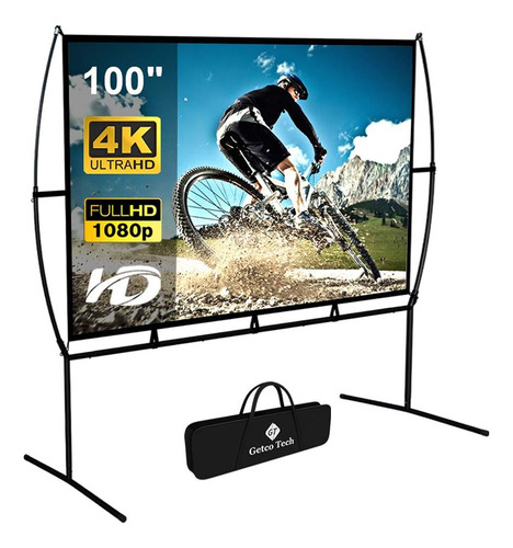 Pantalla De Proyector Con Soporte Plegable Portátil