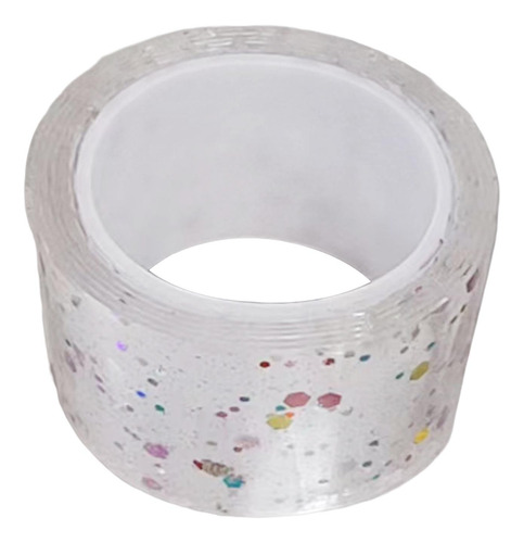 3 Glitter Nano Tape Traceless De Doble Cara Que No Deja 5cm