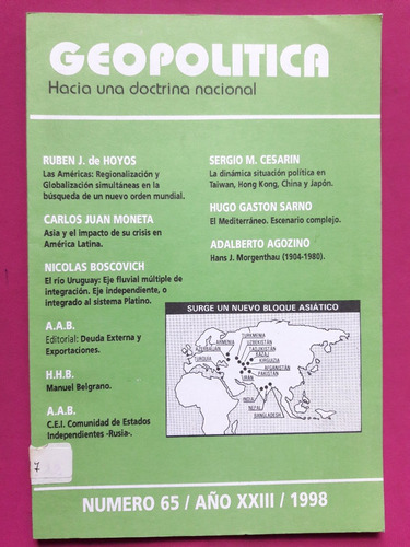 Geopolitica Hacia Una Doctrina Nacional N° 65 - Año 23 1998