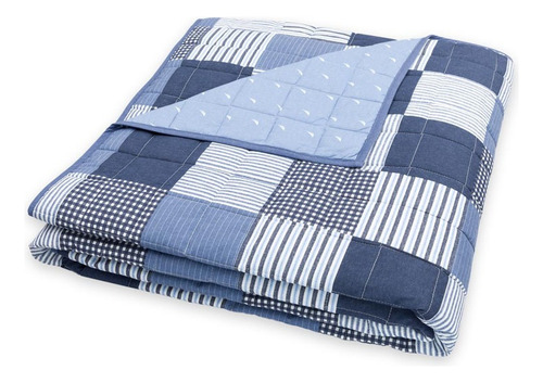 Set Colcha Nautica Holly Grove Fullqueen Algodón Reversible