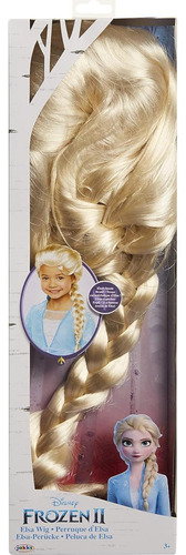 Peluca Elsa Disney Frozen 2 50.8 Cm Con Trenza Para Niñas