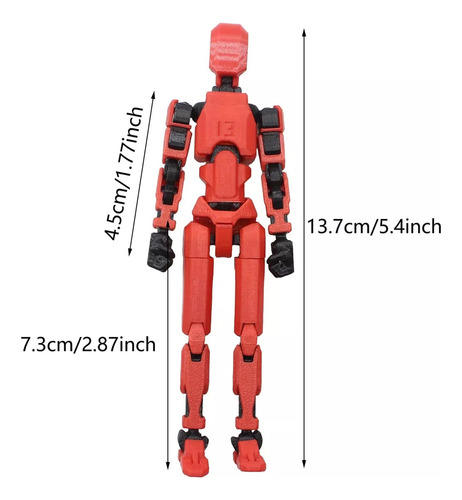 Maniquí Robot Móvil Multiarticulado Impreso En 3d