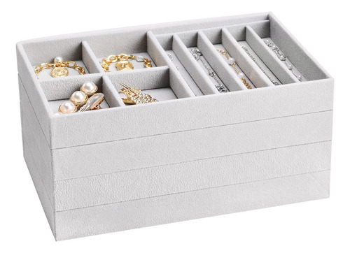 Bandejas Organizadoras De Joyas Procase, Apilables, 4 Capas,
