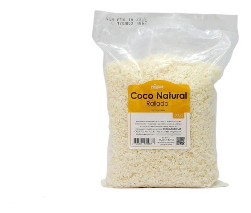 Imagen 1 de 1 de Coco Natural Rallado - 500 Grs
