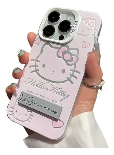 Funda De Teléfono Hello Kitty Heavy Duty Para iPhone 16, 15,