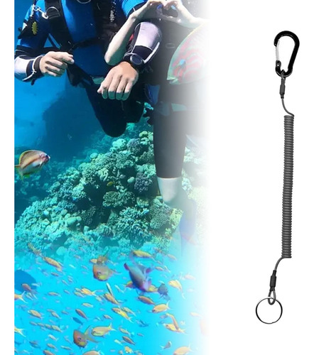6 Cordón Retráctil Seguro En Espiral, Cordones De Negro