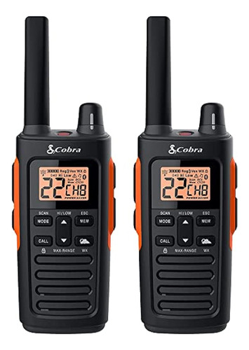 Cobra Rx680 Walkie Talkies Impermeables - Recargable, 60 Can