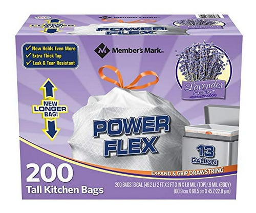 Bolsas De Cocina Con Cordón, 13 Gal, Protección Contra Fugas