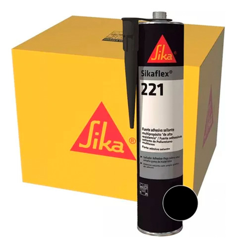 Pack Sikaflex 221 Negro - Sellante Multiuso Adhesivo De Un C