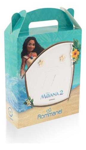 Brincos Moana Flor Banhado A Ouro Rommanel 527445