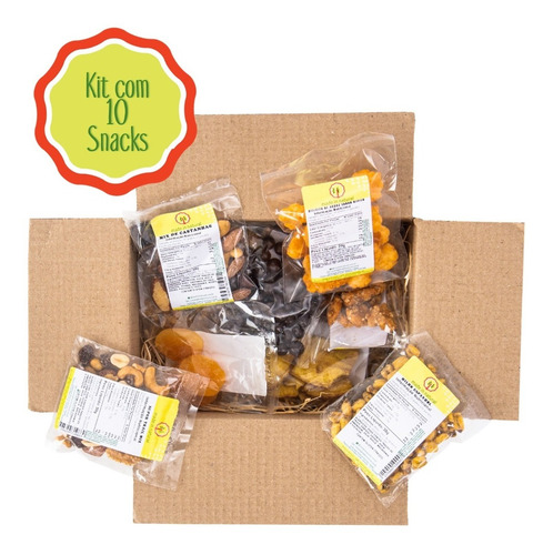 Imagem 2 de 10 de Kit Caixa Com 20 Snacks - Aprovados Pela Nutricionista - Top