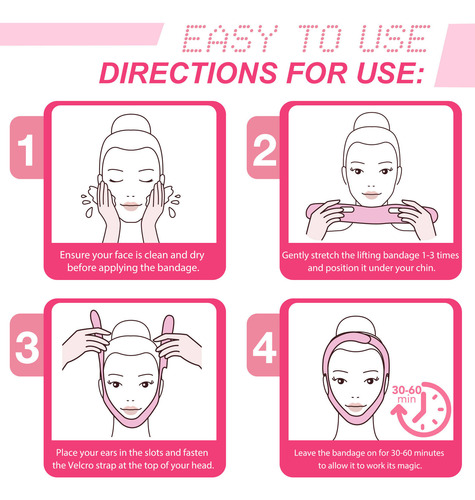 Mascarilla Facial En V Para Corrección Física, Lifting Y Eli