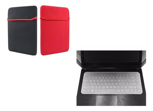 Funda Para Portatil + Protector Teclado Silicona 14  15  @gs