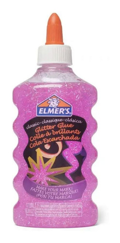 Pegamento Glitter Rosado 177ml Elmers Para Manualidades