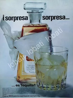 Cartel Publicitario Retro Tequila Cuervo 1800 1969 /355