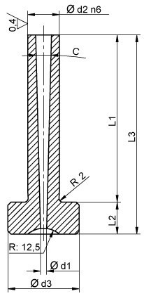 Boquilla De Inyeccion Matriceria N°5 D2=16 L1=84 L3=100