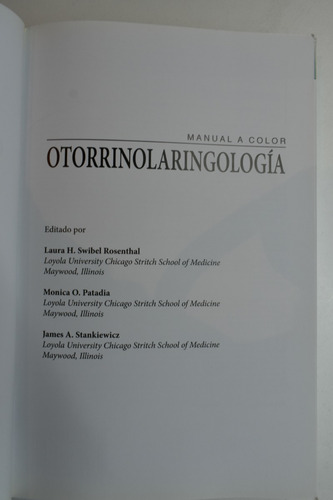 Manual A Color : Otorrinolaringología Laura H.swibel Rosec22