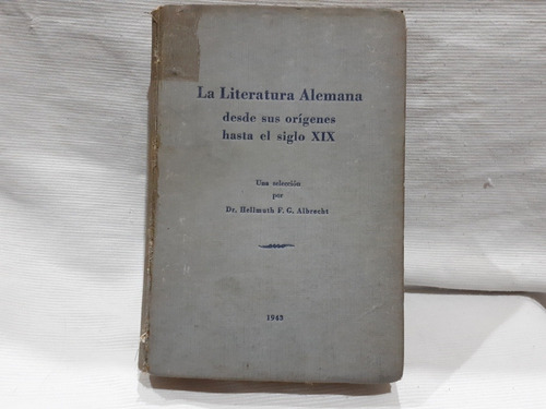 Literatura Alemana Hellmuth Albrecht Origenes Sg 19  Aleman