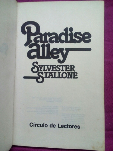 Paradise Alley - Sylvester Stallone/ Círculo De Lectores