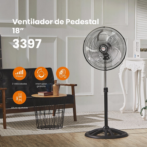Ventilador De Pedestal Pie Mytek 3397 End