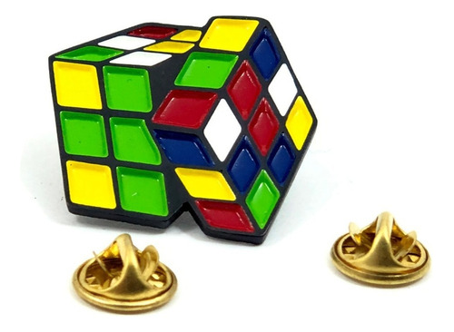 Pin De Cubo Rubik 3x3 Color De La Estructura Negro